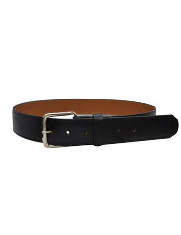 1.5 inch Black Leather Belt