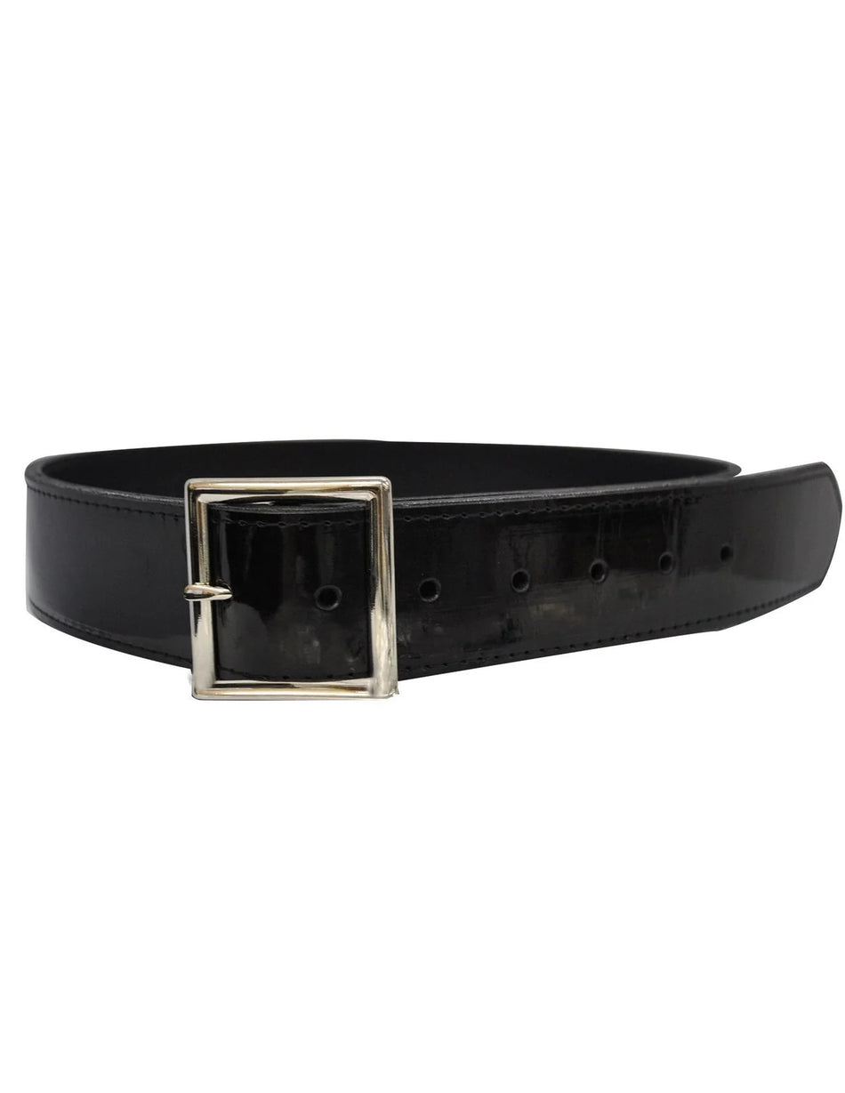 1.75 inch Black Patent Leather Belt