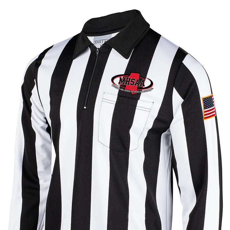 MHSAA Logo Dye Sublimated Long Sleeve Football Shirt